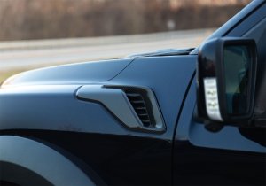 Ford F-150 Raptor Fender Vent Set - Right And Left - Ford Racing - Carbon Fiber 3K 2X2 Twill - Gloss - `21-`24 Ford F-150 Raptor Fender Vent Set - Right And Left - Ford Racing - Carbon Fiber 3K 2X2 Twill - Gloss - `21-`24